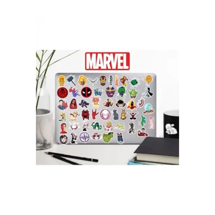 Marvel Comics Defter Suluk Laptop Notebook Tablet Telefon Kılıf Sticker Seti