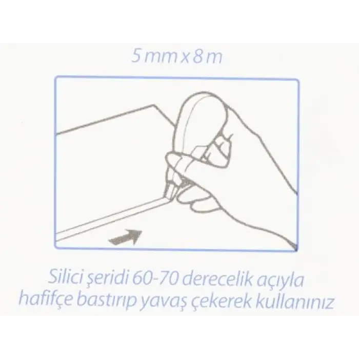 Mas 453 Şerit Silici, 5 mm x 8 m, Midi