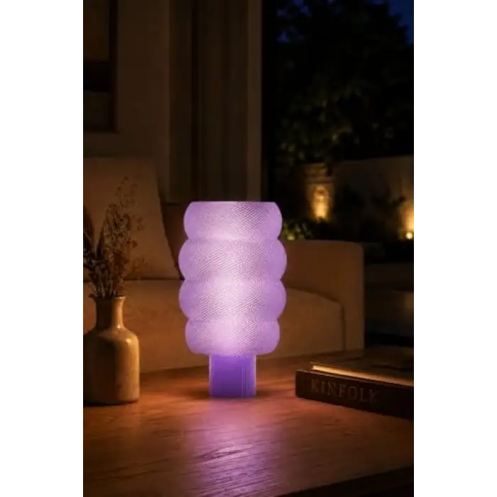 Masa Lambası, Bloom Dekoratif, E27 LED, 33 cm, Lavanta