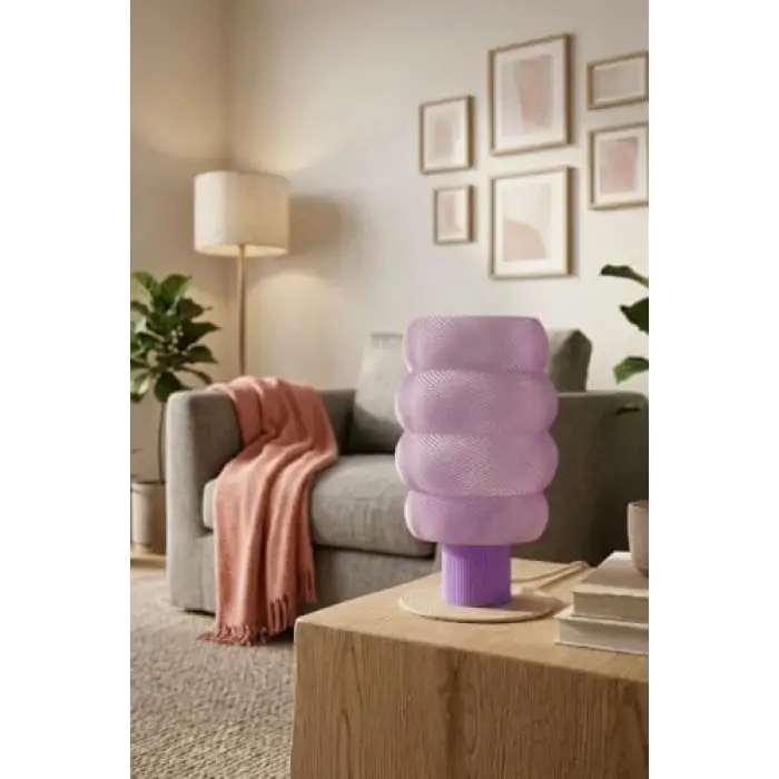 Masa Lambası, Bloom Dekoratif, E27 LED, 33 cm, Lavanta