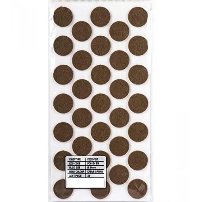 Masa ve Sandalye Altı Keçe, Çap 24 mm