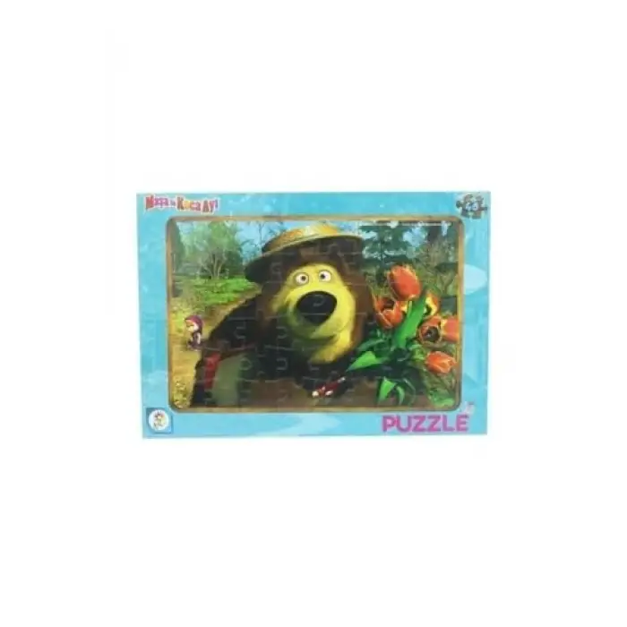 Masha Koca Ayı 48 Parça Frame Puzzle (Kapak değişebilir)