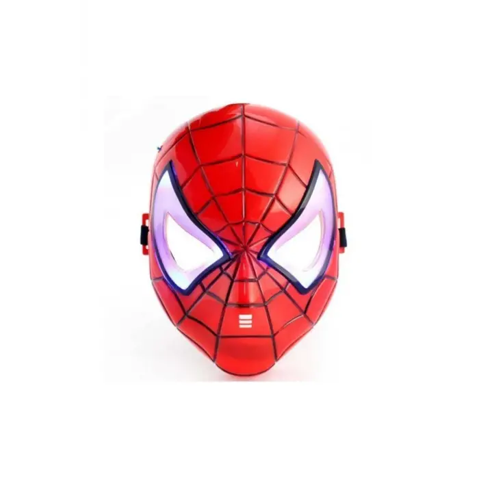 Maske Işıklı Spiderman Örümcek Adam Maskesi Kaliteli Ürün