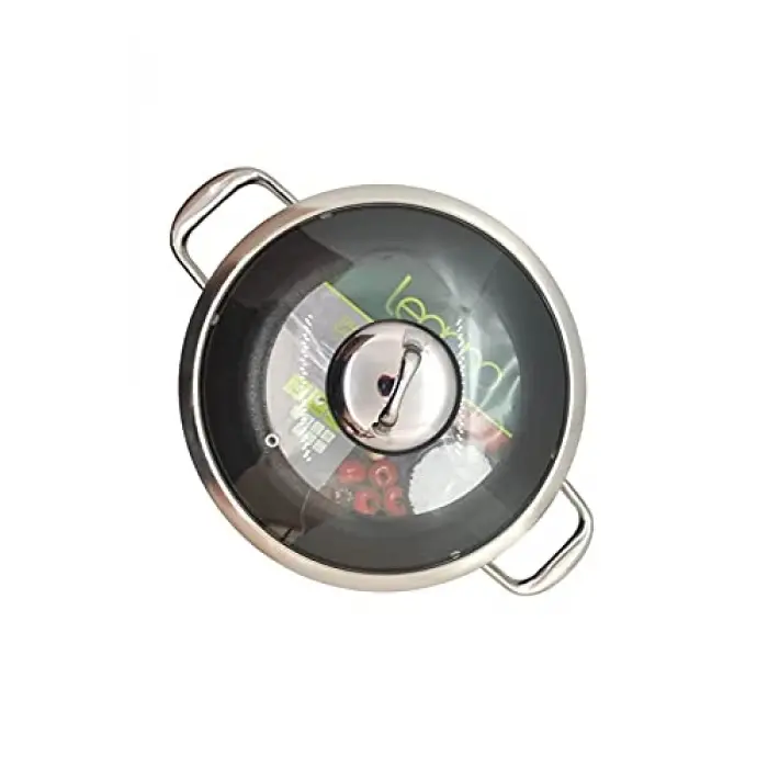 Master Titanium 26Cm Sığ Tencere, Çelik Kulp, Özel Çerçeveli Cam Kapak Siyah