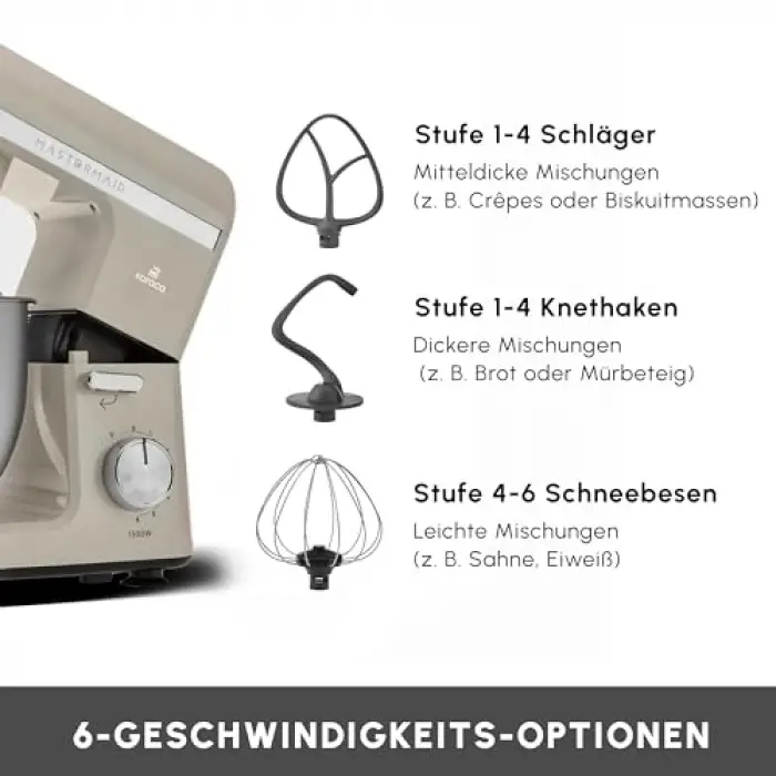 Mastermaid Chef Mutfak Şefi Iconic 1500 W Stand Mikser