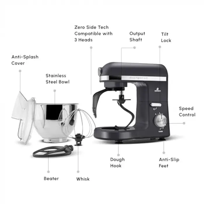 Mastermaid Chef Pro Çift Kollu Mutfak Şefi 1500 W Space Gray