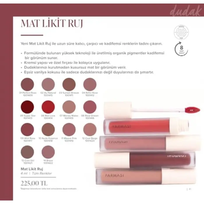 Mat Likit Ruj 01 Perfect Rose