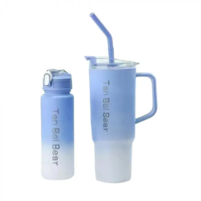 Matara Seti, Mor, 1500 ml + 900 ml, 2 Adet, Pipetli ve Kapaklı (Mavi)