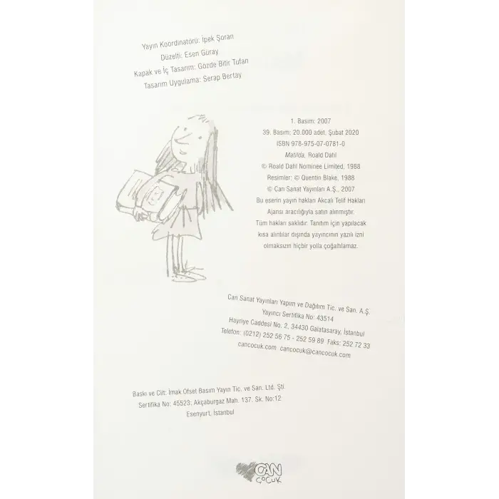 Matilda – 9+ Yaş Çocuk Romanı