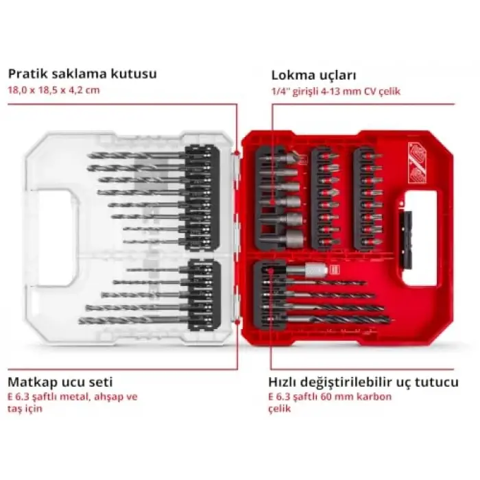 Matkap uç bits seti 40 parça - 49109054
