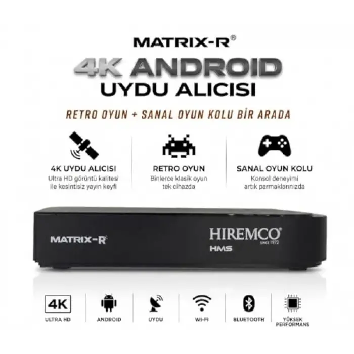Matrix R Android 4K 64GB Android 12 Uydu Alıcısı