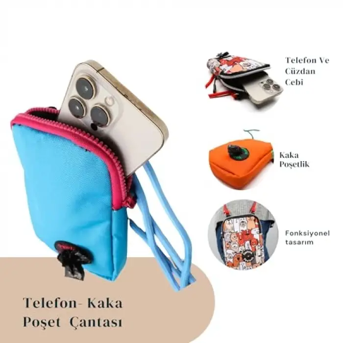Mavi Cep Telefonu Çantası