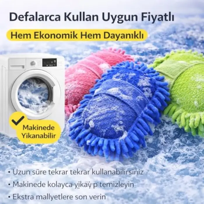 Mavi Mikrofiber Araç Yıkama Süngeri Eldiven Tipi