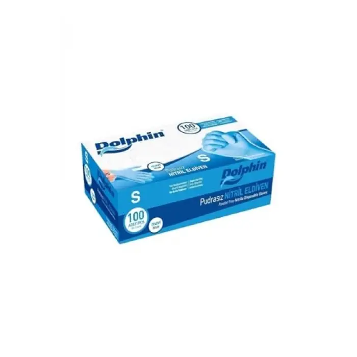 Mavi Nitril Eldiven Pudrasız (S) 100lü Paket