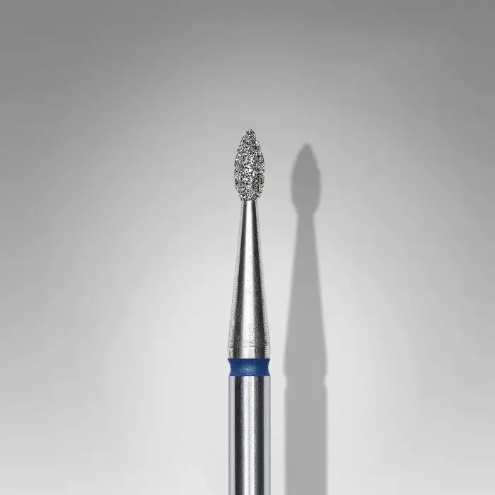 Mavi sivri damla model elmas manikür freze ucu 4 mm FA40B016-4
