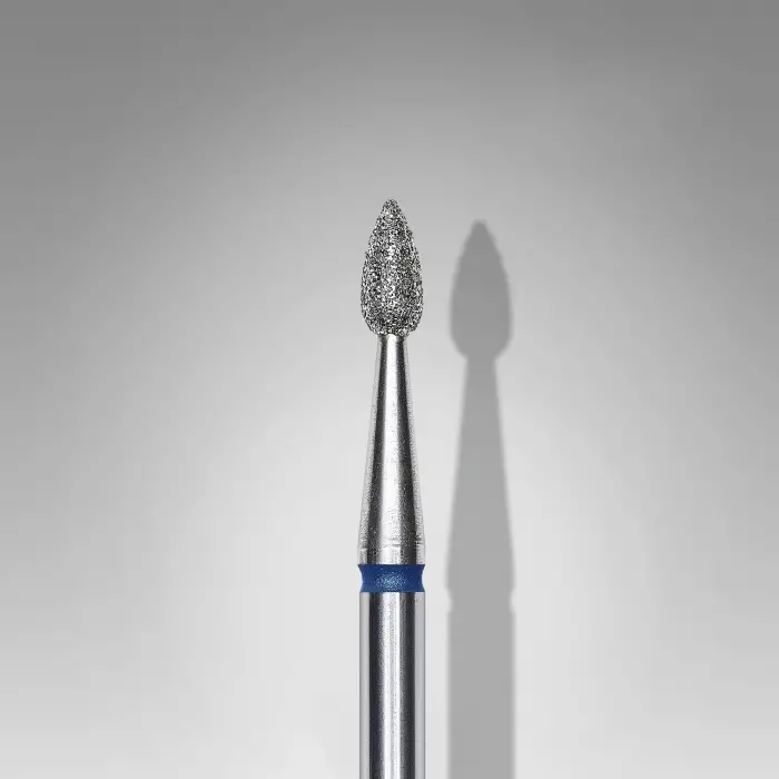 Mavi sivri damla model elmas manikür freze ucu 5 mm FA40B023-5