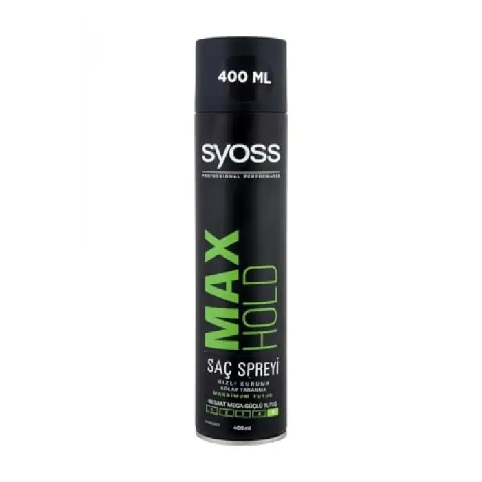 Max Hold Saç Spreyi, 400 ml, Siyah
