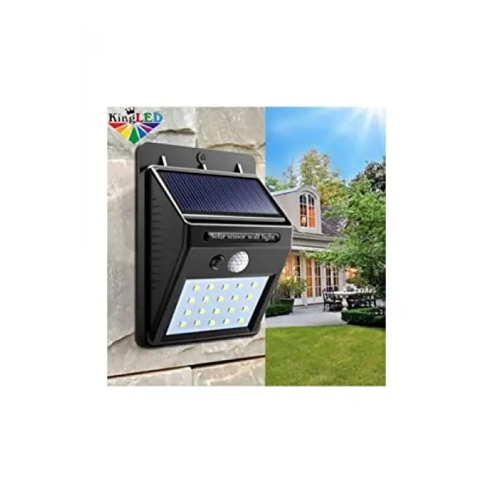 Maxilife Güneş Enerjili Hareket Sensörlü 20 Ledli Duvar Lambası