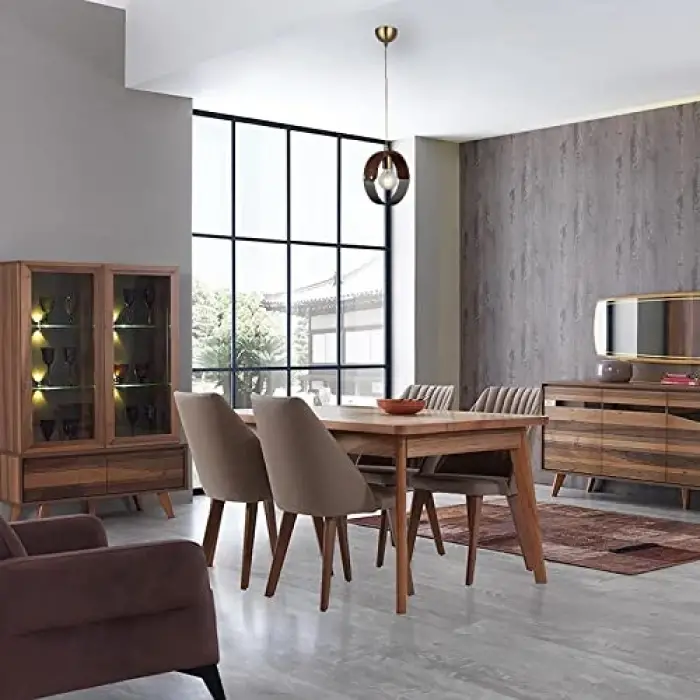 Maya Tekli Ahşaplı Antik Avize 1 X E27