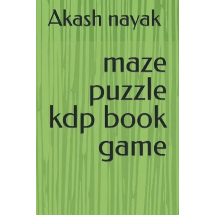 Maze puzzle kdp book game