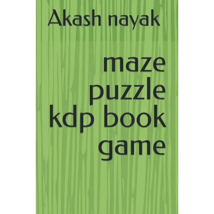Maze puzzle kdp book game