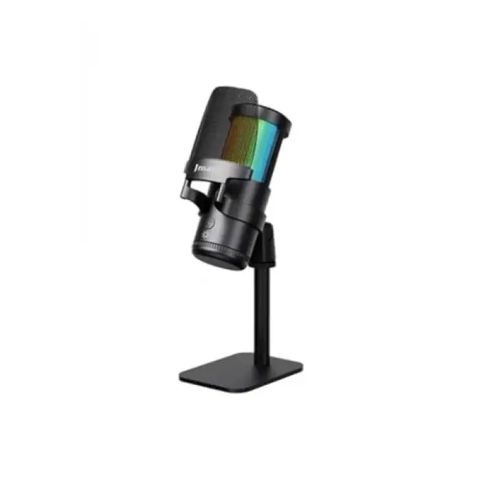 MC-PW13 RGB Led Kondansatör USB Asmr Stüdyo Mikrofonu, Siyah
