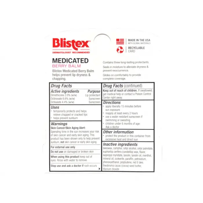 Medicated Berry Dudak Balmı 4,25 g, Spf 15