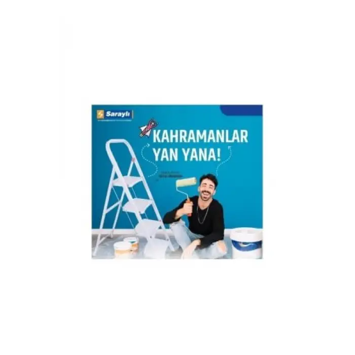 Mega Pratik katlanır metal merdiven, 4 basamaklı