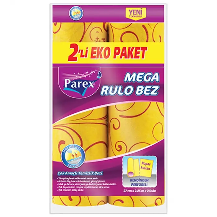 Mega rulo temizlik bezi, 2li paket