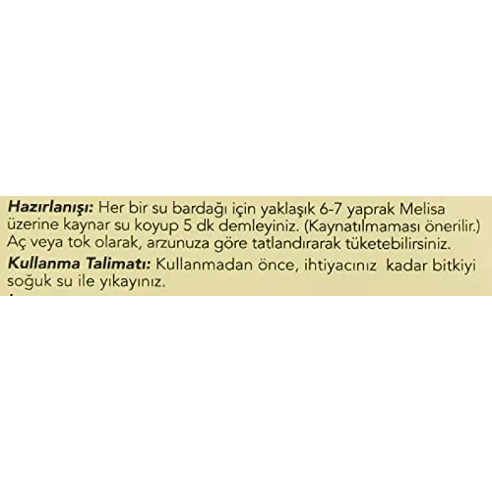 Melissa Bitki Çayı Poşet 20 g.