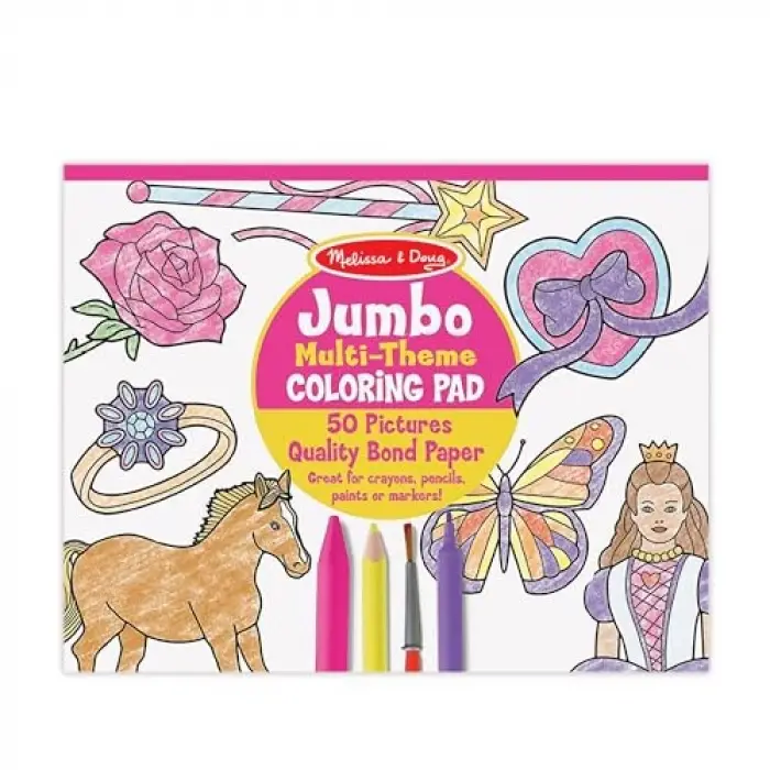 Melissa & Doug - Dev Boyama Kitabı, Pembe (14225)