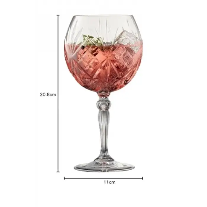 Melodia Kristal Cin Tonik Bardağı 4 Adet 65 Cl