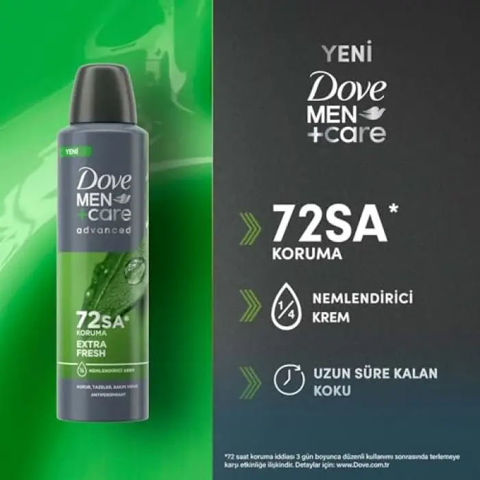 Men Care Advanced Erkek Deodorant 72 Saat Koruma Extra Fresh 150 Ml