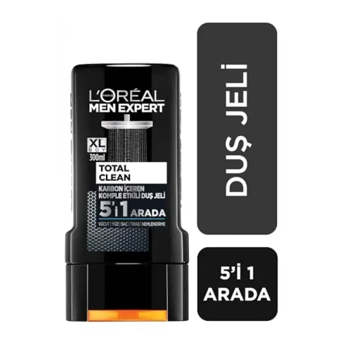 Men Expert Total Clean 5i 1 Arada Kömürlü Duş Jeli 300 ml
