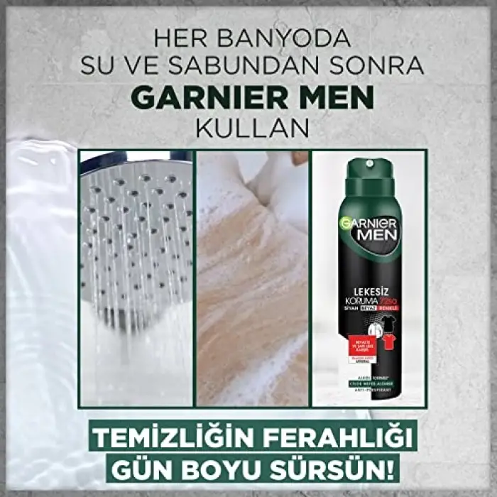 Men Lekesiz Koruma Sprey Deodorant