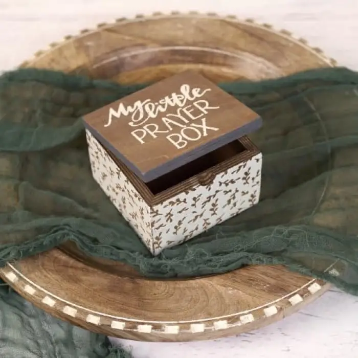 Menteşeli Ahşap Kutu - My Little Prayer Box