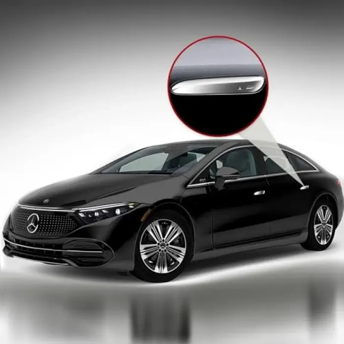 Mercedes Eqs/Eqe/Cla-S Class/E-Class Serisi Uyumlu Dekoratif Kapı Kolu Sticker Seti (Krom)