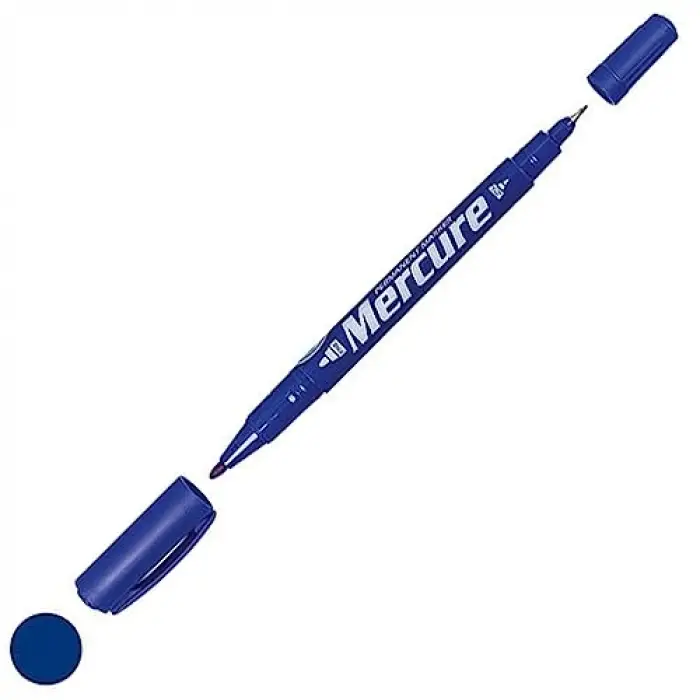 Mercure Cd Kalemi Marker Çift Uçlu 0.5-1 mm Mavi