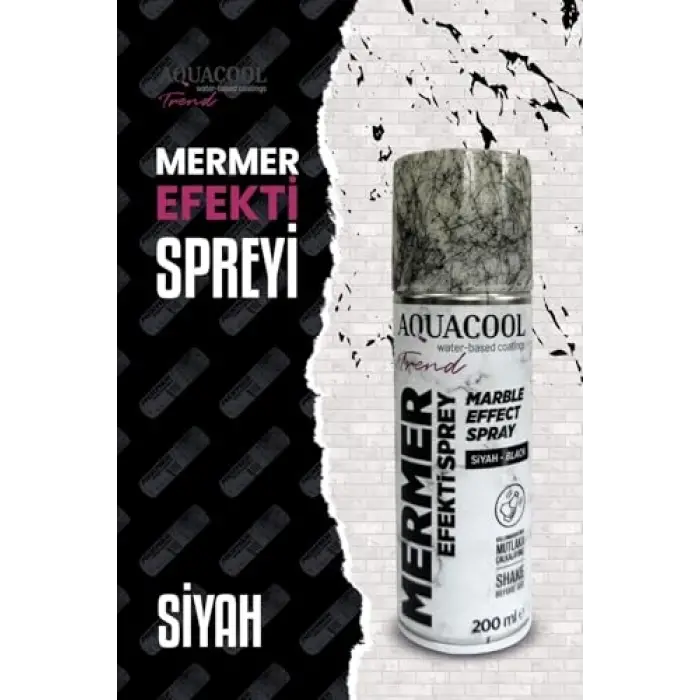 Mermer Efekt Spreyi 200Ml Siyah