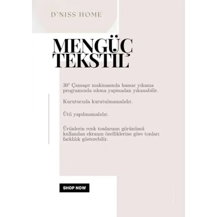 Merve 3 Parça Çift Kişilik Yatak Örtüsü, Solmaya Dayanıklı