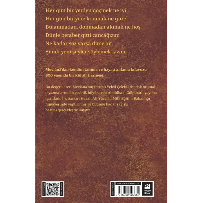 Mesnevi Ciltli Kitap