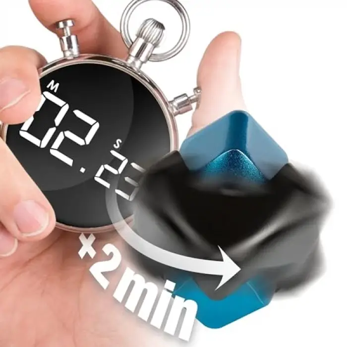 Metal Anonize Fidget Spinner, Siyah/Mavi