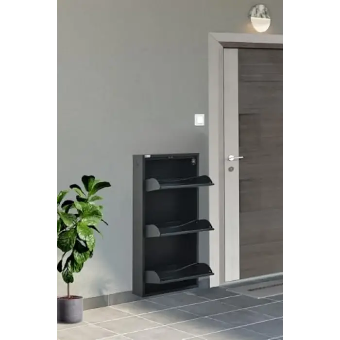 Metal Ayakkabılık 3’Lü Antrasit
