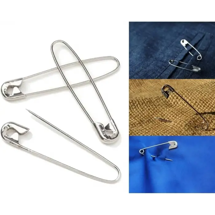 Metal Çengelli İğne 12li Set 7,5 cm