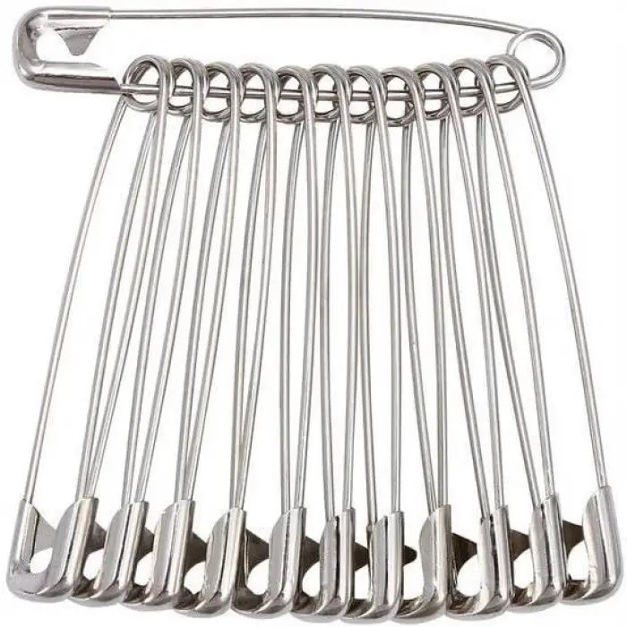 Metal Çengelli İğne 12li Set 7,5 cm