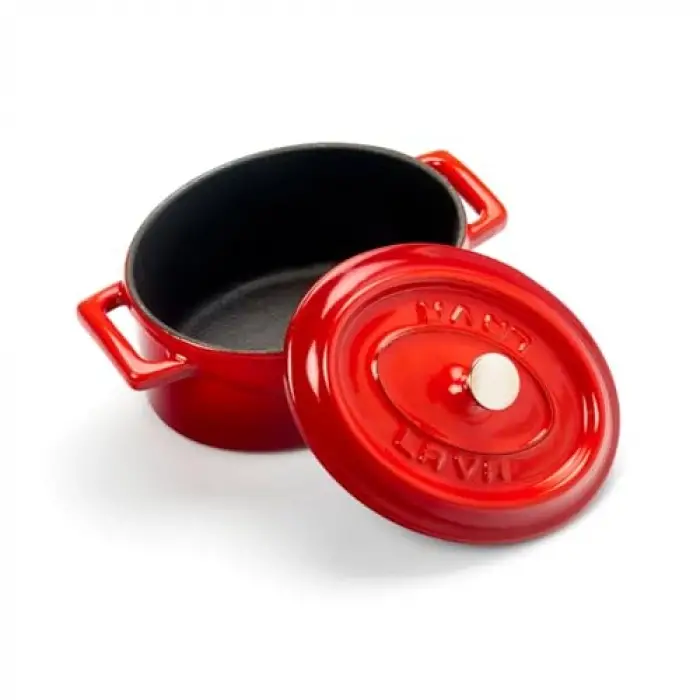 Metal Oval Mini Tencere, Kırmızı