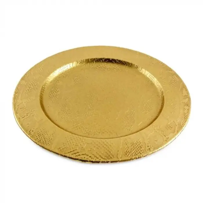 Metal Oval Tabak, 20x20 cm