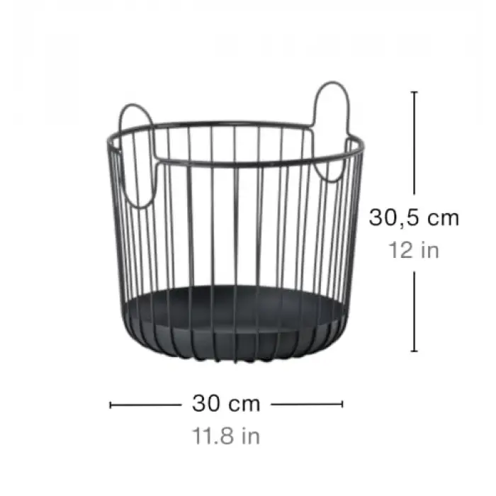 Metal Siyah Sepet 30 cm