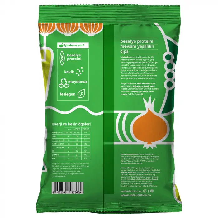 Mevsim Yeşillikli Protein Cips 50 g