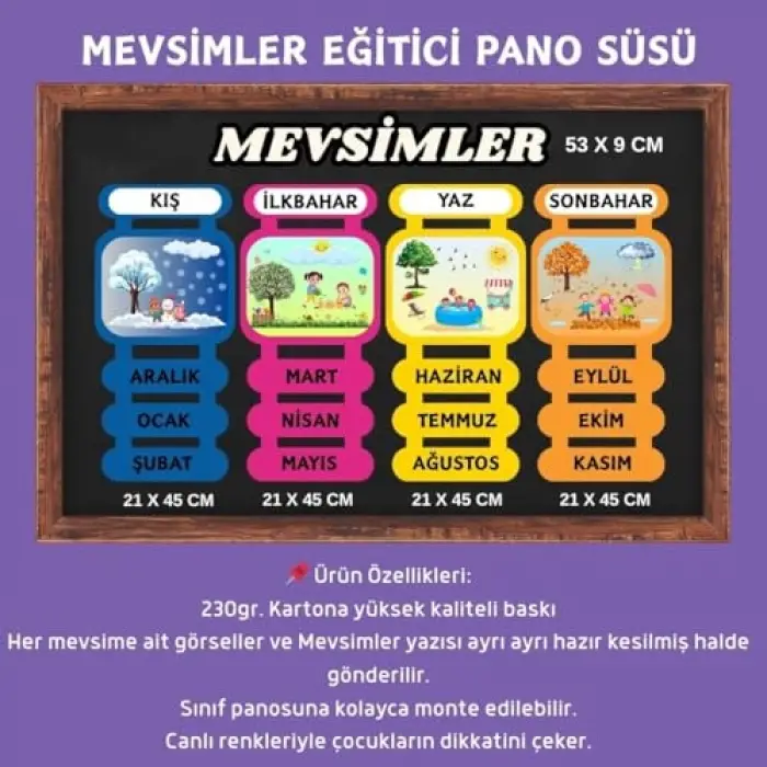 Mevsimler Panosu (4 Mevsim)